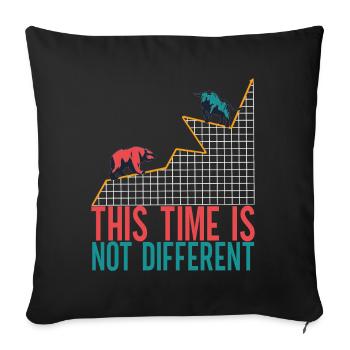 Shares Shareholder Investor - Sofa pillowcase 17,3'' x 17,3'' (45 x 45 cm) - black - Front