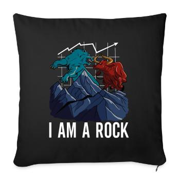 Shares Shareholder Investor - Sofa pillowcase 17,3'' x 17,3'' (45 x 45 cm) - black - Front