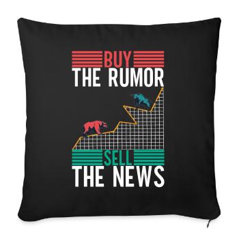 Shares Shareholder Investor - Sofa pillowcase 17,3'' x 17,3'' (45 x 45 cm) - black - Front