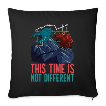 Shares Shareholder Investor - Sofa pillowcase 17,3'' x 17,3'' (45 x 45 cm) - black - Front