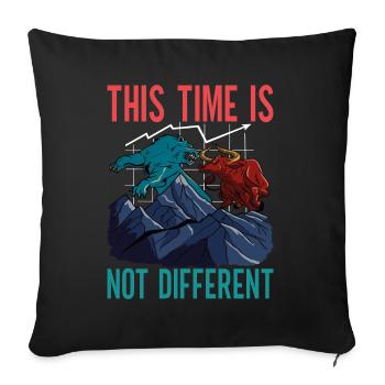 Shares Shareholder Investor - Sofa pillowcase 17,3'' x 17,3'' (45 x 45 cm) - black - Front