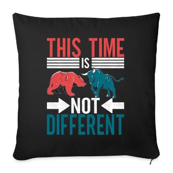 Shares Shareholder Investor - Sofa pillowcase 17,3'' x 17,3'' (45 x 45 cm) - black - Front