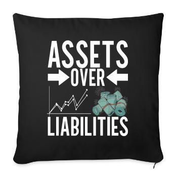 Shares Shareholder Investor - Sofa pillowcase 17,3'' x 17,3'' (45 x 45 cm) - black - Front