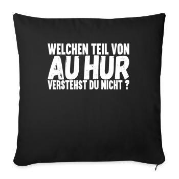 Aachener Slang - Sofakissenbezug 45 x 45 cm - Schwarz - Vorne