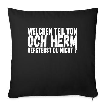 Aachener Slang - Sofakissenbezug 45 x 45 cm - Schwarz - Vorne