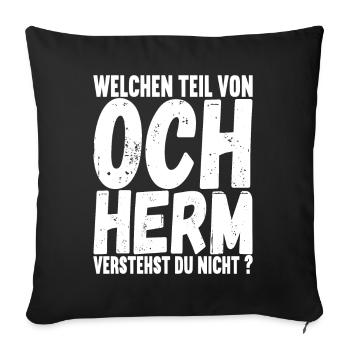 Aachener Slang - Sofakissenbezug 45 x 45 cm - Schwarz - Vorne