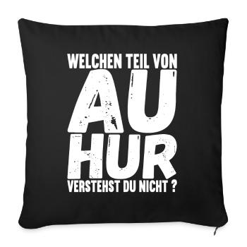Aachener Slang - Sofakissenbezug 45 x 45 cm - Schwarz - Vorne