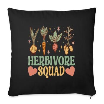 Vegan Vegetarian - Sofa pillowcase 17,3'' x 17,3'' (45 x 45 cm) - black - Front