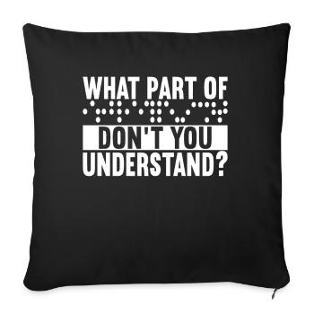 Blind visual impairment - Sofa pillowcase 17,3'' x 17,3'' (45 x 45 cm) - black - Front