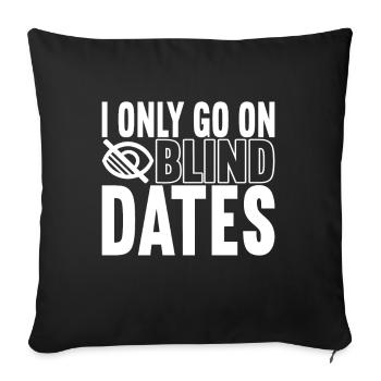 Blind visual impairment - Sofa pillowcase 17,3'' x 17,3'' (45 x 45 cm) - black - Front