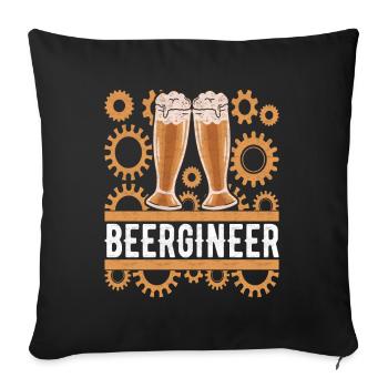 Brasseurs de bière Brassage de bière - Housse de coussin décorative 45 x 45 cm - noir - Devant