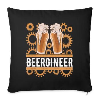 Beer brewers Beer brewing - Sofa pillowcase 17,3'' x 17,3'' (45 x 45 cm) - black - Front