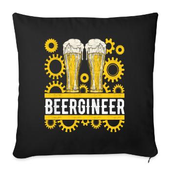 Brasseurs de bière Brassage de bière - Housse de coussin décorative 45 x 45 cm - noir - Devant