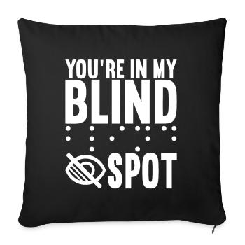 Blind visual impairment - Sofa pillowcase 17,3'' x 17,3'' (45 x 45 cm) - black - Front