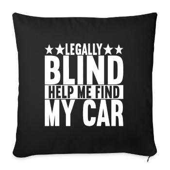 Blind visual impairment - Sofa pillowcase 17,3'' x 17,3'' (45 x 45 cm) - black - Front