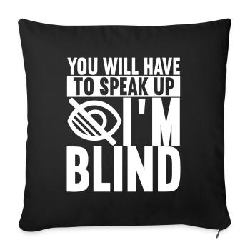 Blind visual impairment - Sofa pillowcase 17,3'' x 17,3'' (45 x 45 cm) - black - Front