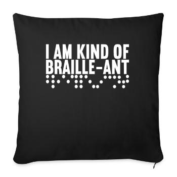 Blind visual impairment - Sofa pillowcase 17,3'' x 17,3'' (45 x 45 cm) - black - Front