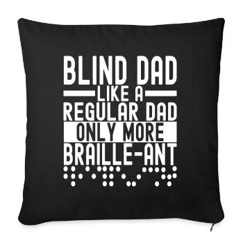 Blind visual impairment - Sofa pillowcase 17,3'' x 17,3'' (45 x 45 cm) - black - Front
