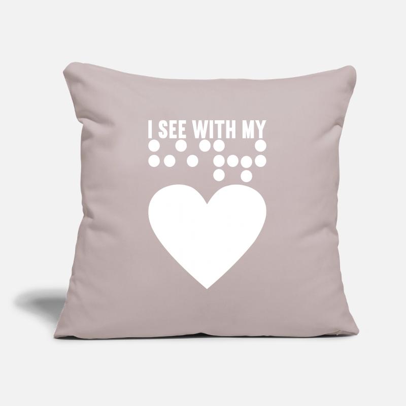 Blind visual impairment Sofa pillowcase 17,3'' x 17,3'' (45 x 45 cm)