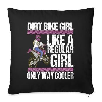 Motocross Motorcycle - Sofa pillowcase 17,3'' x 17,3'' (45 x 45 cm) - black - Front