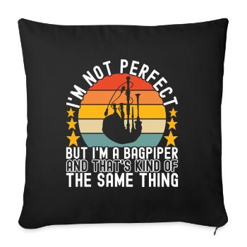 Bagpipes Bagpiper - Sofa pillowcase 17,3'' x 17,3'' (45 x 45 cm) - black - Front