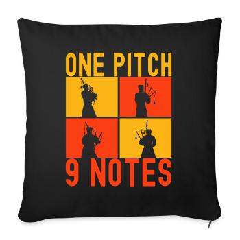 Bagpipes Bagpiper - Sofa pillowcase 17,3'' x 17,3'' (45 x 45 cm) - black - Front