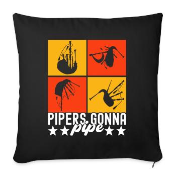 Cornemuse Cornemuse - Housse de coussin décorative 45 x 45 cm - noir - Devant