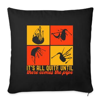 Cornemuses Cornemuses - Housse de coussin décorative 45 x 45 cm - noir - Devant
