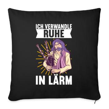 Cornemuses Cornemuses - Housse de coussin décorative 45 x 45 cm - noir - Devant