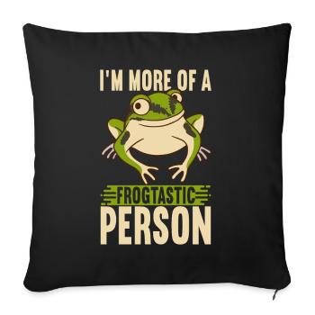 Frog Amphibians Frogs - Sofa pillowcase 17,3'' x 17,3'' (45 x 45 cm) - black - Front