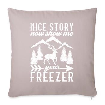 Hunting Hunter Hunting Deer - Sofa pillowcase 17,3'' x 17,3'' (45 x 45 cm) - light taupe - Front