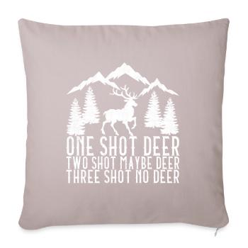 Hunting Hunter Hunting Deer - Sofa pillowcase 17,3'' x 17,3'' (45 x 45 cm) - light taupe - Front