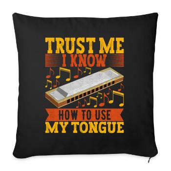 Harmonica Harmonica - Sofa pillowcase 17,3'' x 17,3'' (45 x 45 cm) - black - Front