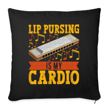 Harmonica Harmonica - Sofa pillowcase 17,3'' x 17,3'' (45 x 45 cm) - black - Front