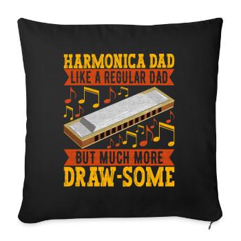 Harmonica Harmonica - Sofa pillowcase 17,3'' x 17,3'' (45 x 45 cm) - black - Front