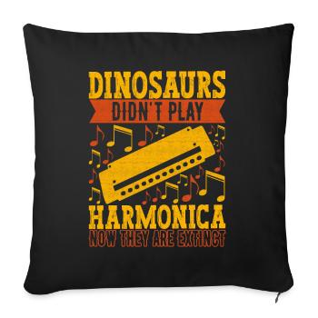 Harmonica Harmonica - Sofa pillowcase 17,3'' x 17,3'' (45 x 45 cm) - black - Front