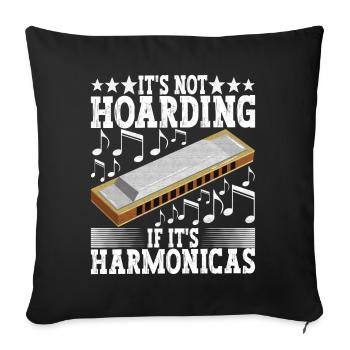 Harmonica Harmonica - Sofa pillowcase 17,3'' x 17,3'' (45 x 45 cm) - black - Front