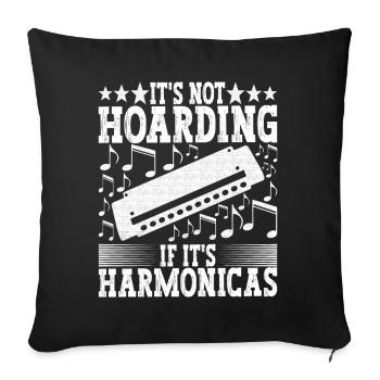 Harmonica Harmonica - Sofa pillowcase 17,3'' x 17,3'' (45 x 45 cm) - black - Front