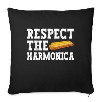 Harmonica Harmonica - Sofa pillowcase 17,3'' x 17,3'' (45 x 45 cm) - black - Front