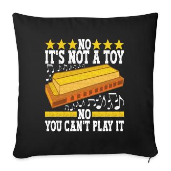 Harmonica Harmonica - Sofa pillowcase 17,3'' x 17,3'' (45 x 45 cm) - black - Front