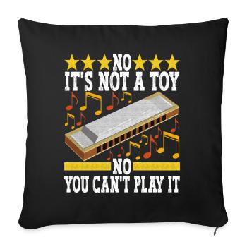 Harmonica Harmonica - Sofa pillowcase 17,3'' x 17,3'' (45 x 45 cm) - black - Front