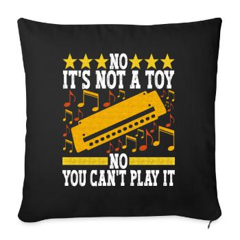 Harmonica Harmonica - Sofa pillowcase 17,3'' x 17,3'' (45 x 45 cm) - black - Front