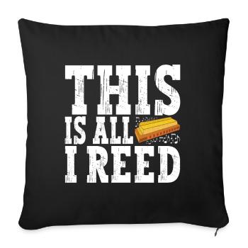 Harmonica Harmonica - Sofa pillowcase 17,3'' x 17,3'' (45 x 45 cm) - black - Front