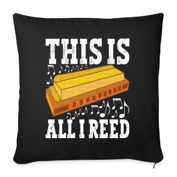 Harmonica Harmonica - Sofa pillowcase 17,3'' x 17,3'' (45 x 45 cm) - black - Front