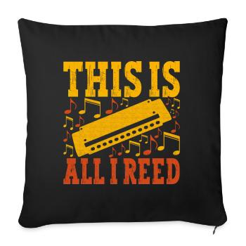 Harmonica Harmonica - Sofa pillowcase 17,3'' x 17,3'' (45 x 45 cm) - black - Front