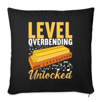 Harmonica Harmonica - Sofa pillowcase 17,3'' x 17,3'' (45 x 45 cm) - black - Front