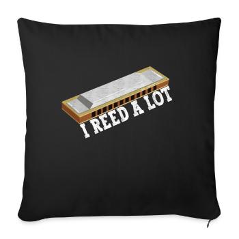 Harmonica Harmonica - Sofa pillowcase 17,3'' x 17,3'' (45 x 45 cm) - black - Front