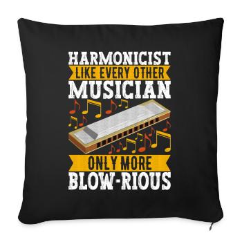 Harmonica Harmonica - Sofa pillowcase 17,3'' x 17,3'' (45 x 45 cm) - black - Front