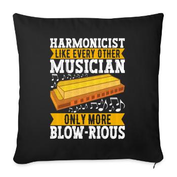 Harmonica Harmonica - Sofa pillowcase 17,3'' x 17,3'' (45 x 45 cm) - black - Front