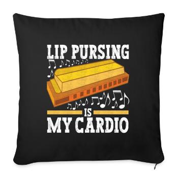 Harmonica Harmonica - Sofa pillowcase 17,3'' x 17,3'' (45 x 45 cm) - black - Front